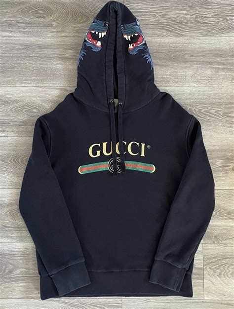 gucci wolf hoodie grailed|Gucci Gucci Wolf Embroidered Hoodie .